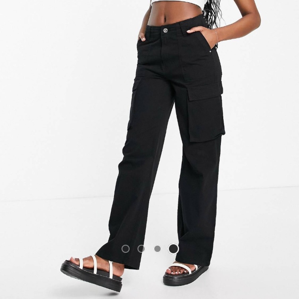 Bershka Black Cargo Pants